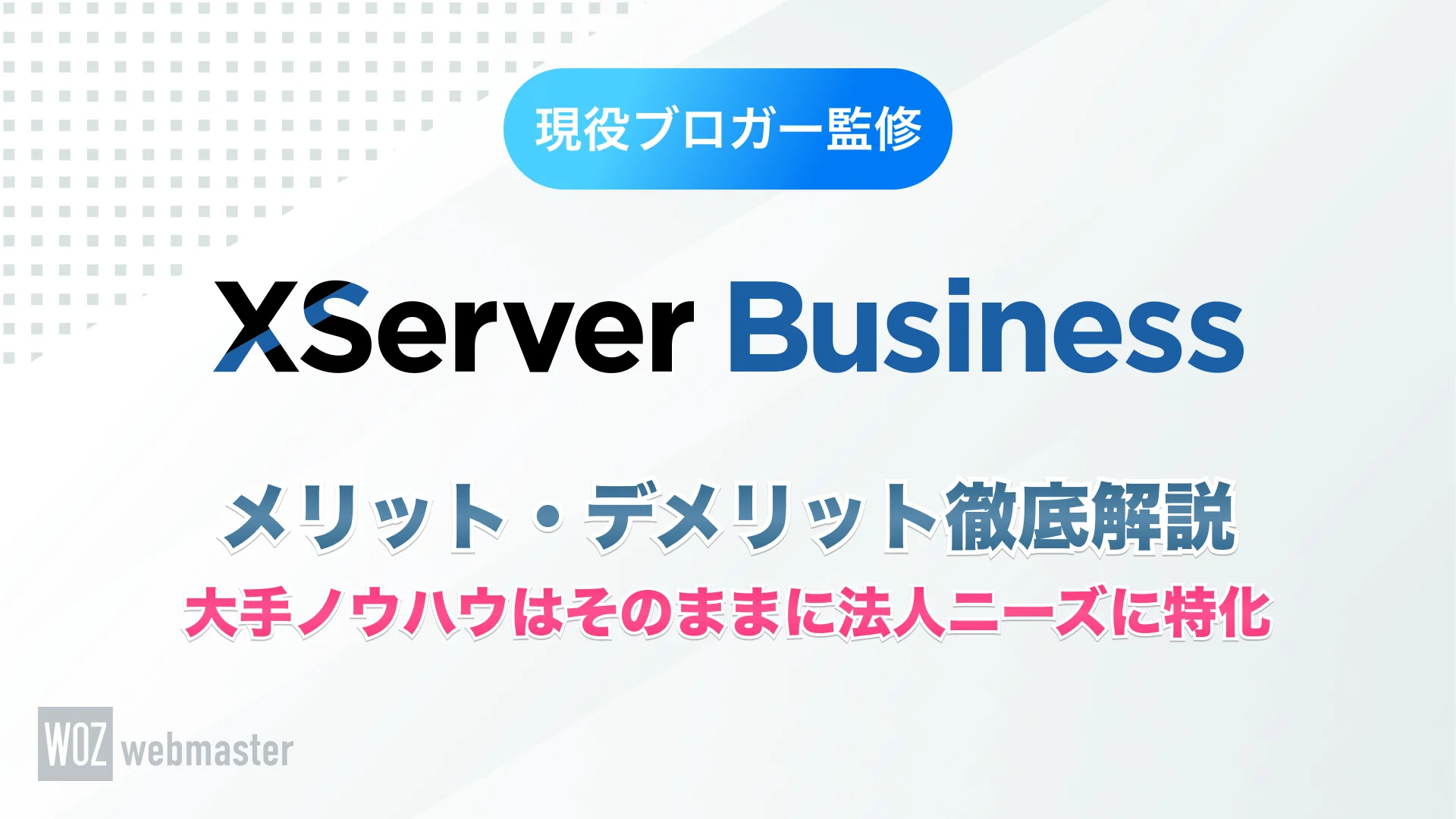 エックスサーバービジネスの評判はどう？メリット・デメリットを徹底解説 – WOZ webmaster